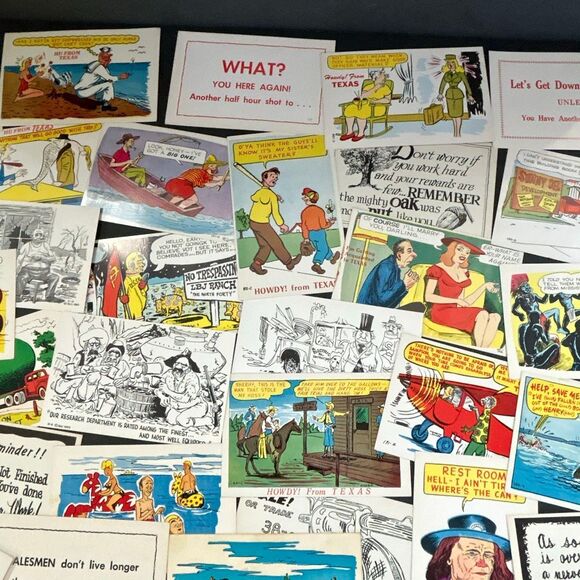 Vtg Postcards Lot of 20 **Random Selection!** Texas Funny Color Humor Laff Gram - Picture 4 of 8